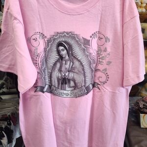 Virgen de Guadalupe Pink Graphic Tee